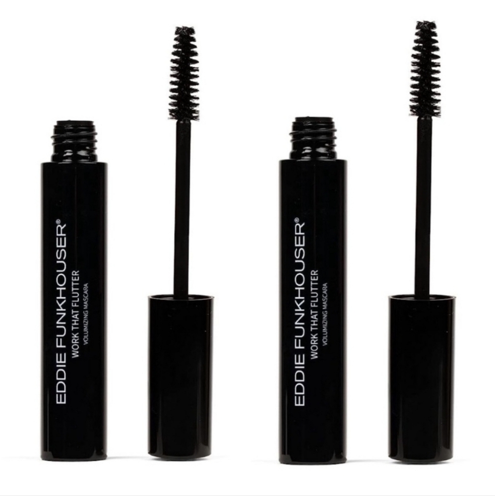 Eddie Funkhouser Work That Flutter Two Pack Volumizing Mascara Waterproof NEW!
